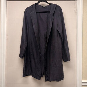 Vintage Women's TAMOTSU NEW YORK Navy Hooded Jacket Size 10